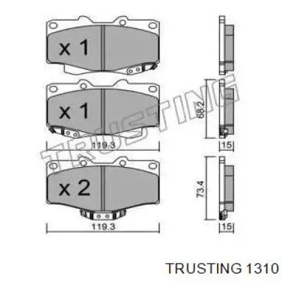 Передние тормозные колодки 1310 Trusting