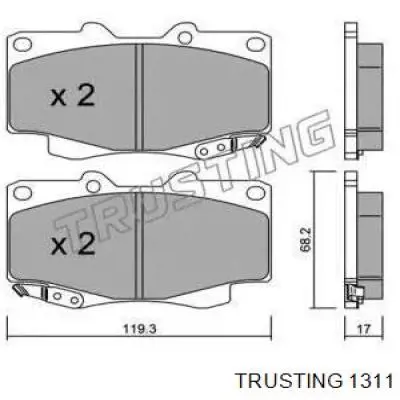 Передние тормозные колодки 1311 Trusting