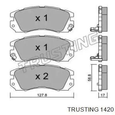 Передние тормозные колодки 1420 Trusting