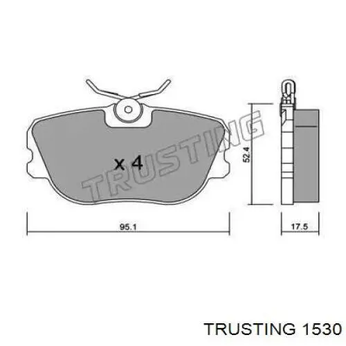 Передние тормозные колодки 1530 Trusting