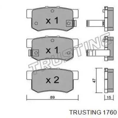 Compre 1760 Trusting Sapatas do freio traseiras de disco