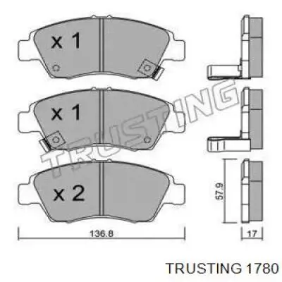 Передние тормозные колодки 1780 Trusting