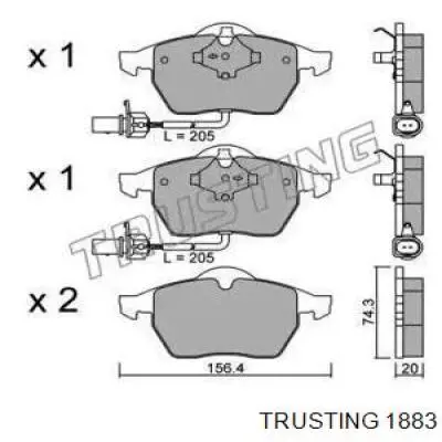 Передние тормозные колодки 1883 Trusting