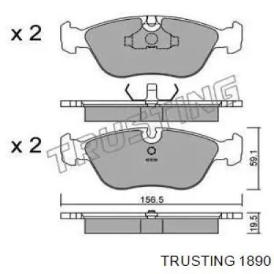 Передние тормозные колодки 1890 Trusting