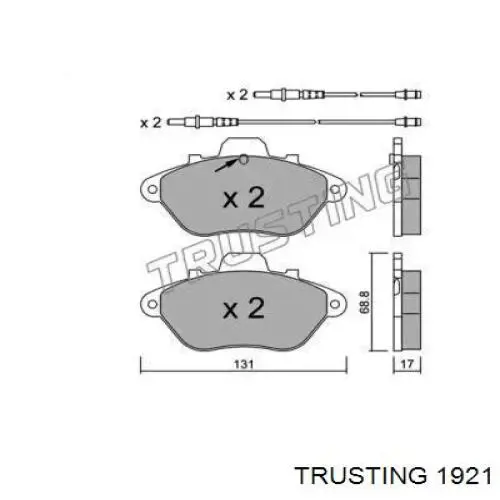 Передние тормозные колодки 1921 Trusting