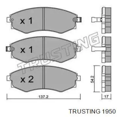 Передние тормозные колодки 1950 Trusting