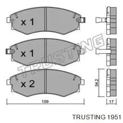 Передние тормозные колодки 1951 Trusting