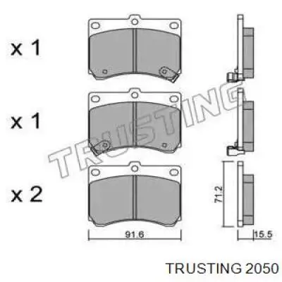 205.0 Trusting колодки тормозные передние дисковые