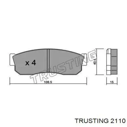 Передние тормозные колодки 2110 Trusting