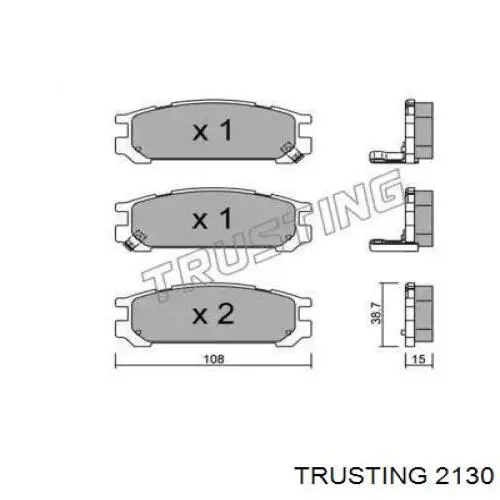 Передние тормозные колодки 2130 Trusting