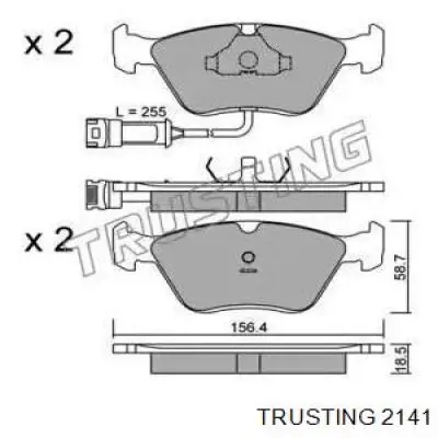 Передние тормозные колодки 2141 Trusting