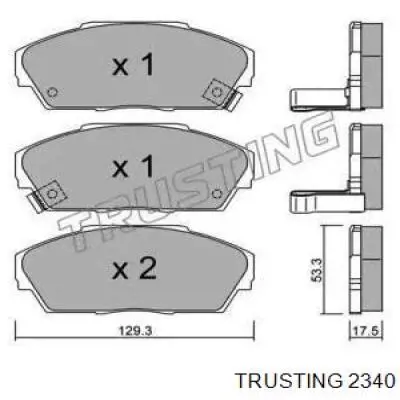 Передние тормозные колодки 2340 Trusting