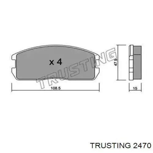 Передние тормозные колодки 2470 Trusting