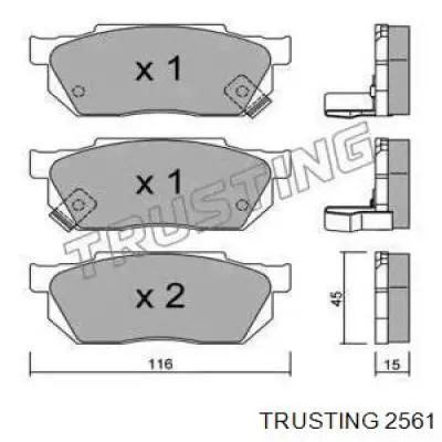 Передние тормозные колодки 2561 Trusting