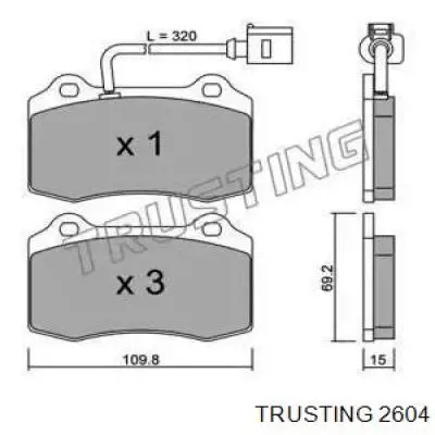 Передние тормозные колодки 2604 Trusting