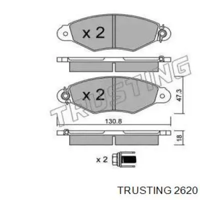 Передние тормозные колодки 2620 Trusting