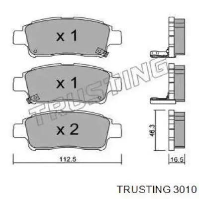 Передние тормозные колодки 3010 Trusting