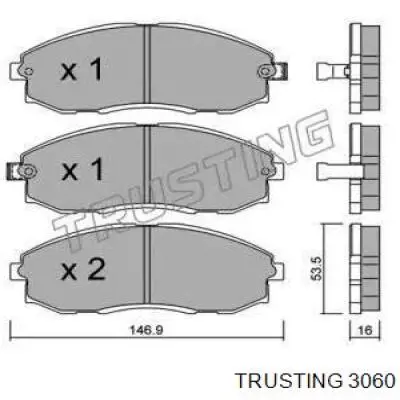 Передние тормозные колодки 3060 Trusting