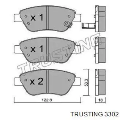 Передние тормозные колодки 3302 Trusting