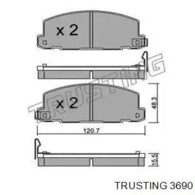 Передние тормозные колодки 3690 Trusting