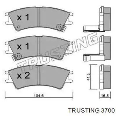 Передние тормозные колодки 3700 Trusting