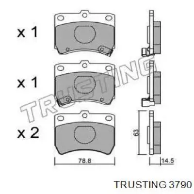 Передние тормозные колодки 3790 Trusting