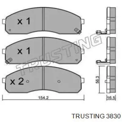 383.0 Trusting колодки тормозные передние дисковые