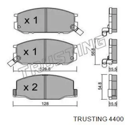 Передние тормозные колодки 4400 Trusting