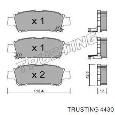 Задние тормозные колодки 4430 Trusting