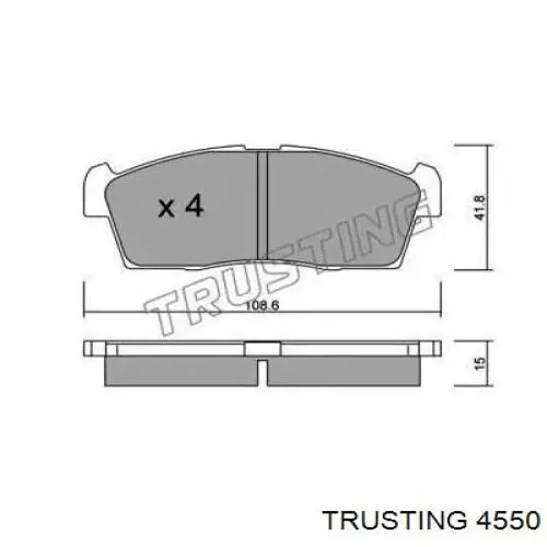 Передние тормозные колодки 4550 Trusting