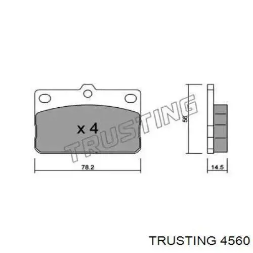 Передние тормозные колодки 4560 Trusting