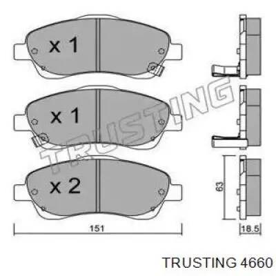 Передние тормозные колодки 4660 Trusting