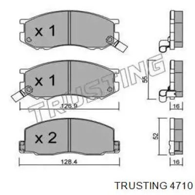 Передние тормозные колодки 4710 Trusting