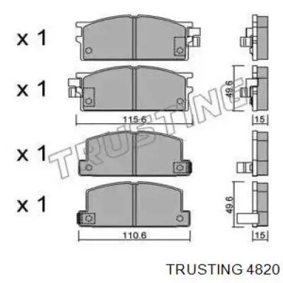 Передние тормозные колодки 4820 Trusting