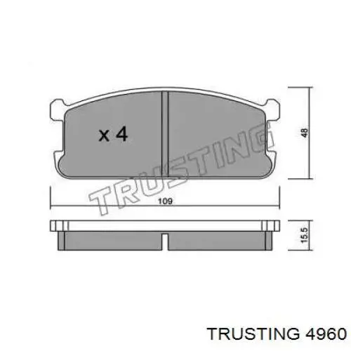 Передние тормозные колодки 4960 Trusting