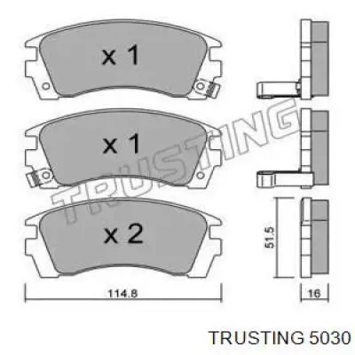 Передние тормозные колодки 5030 Trusting