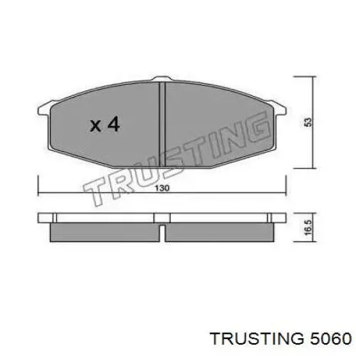 Передние тормозные колодки 5060 Trusting