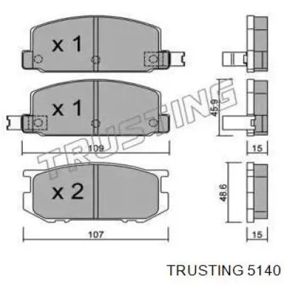 Передние тормозные колодки 5140 Trusting