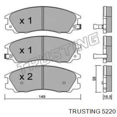 Передние тормозные колодки 5220 Trusting