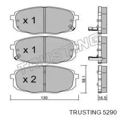 Передние тормозные колодки 5290 Trusting