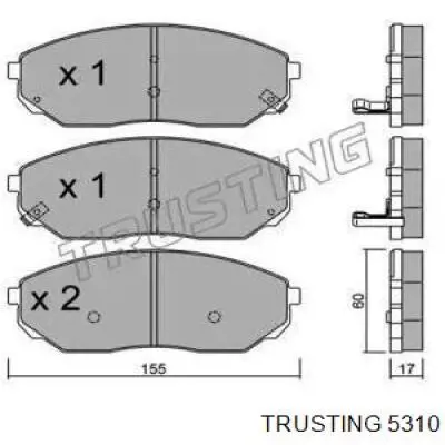 Передние тормозные колодки 5310 Trusting