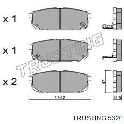 Задние тормозные колодки 5320 Trusting