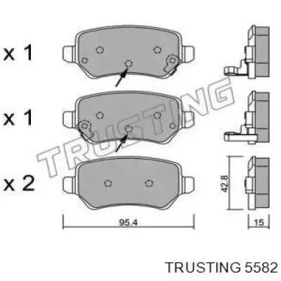 Задние тормозные колодки 5582 Trusting