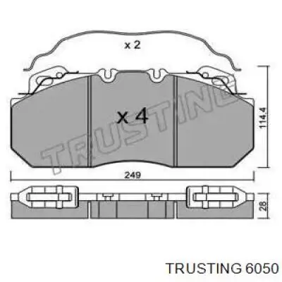 Передние тормозные колодки 6050 Trusting