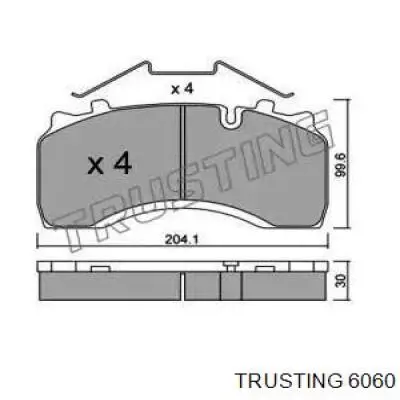 Передние тормозные колодки 6060 Trusting