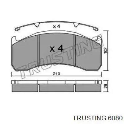 Передние тормозные колодки 6080 Trusting