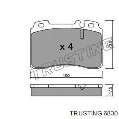 Передние тормозные колодки 6830 Trusting