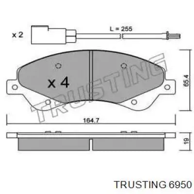 Передние тормозные колодки 6950 Trusting