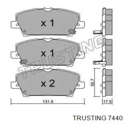 Передние тормозные колодки 7440 Trusting