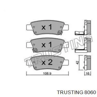 Задние тормозные колодки 8060 Trusting